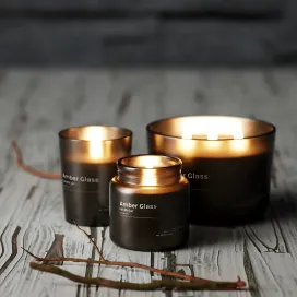 Amber Glass Candle 4